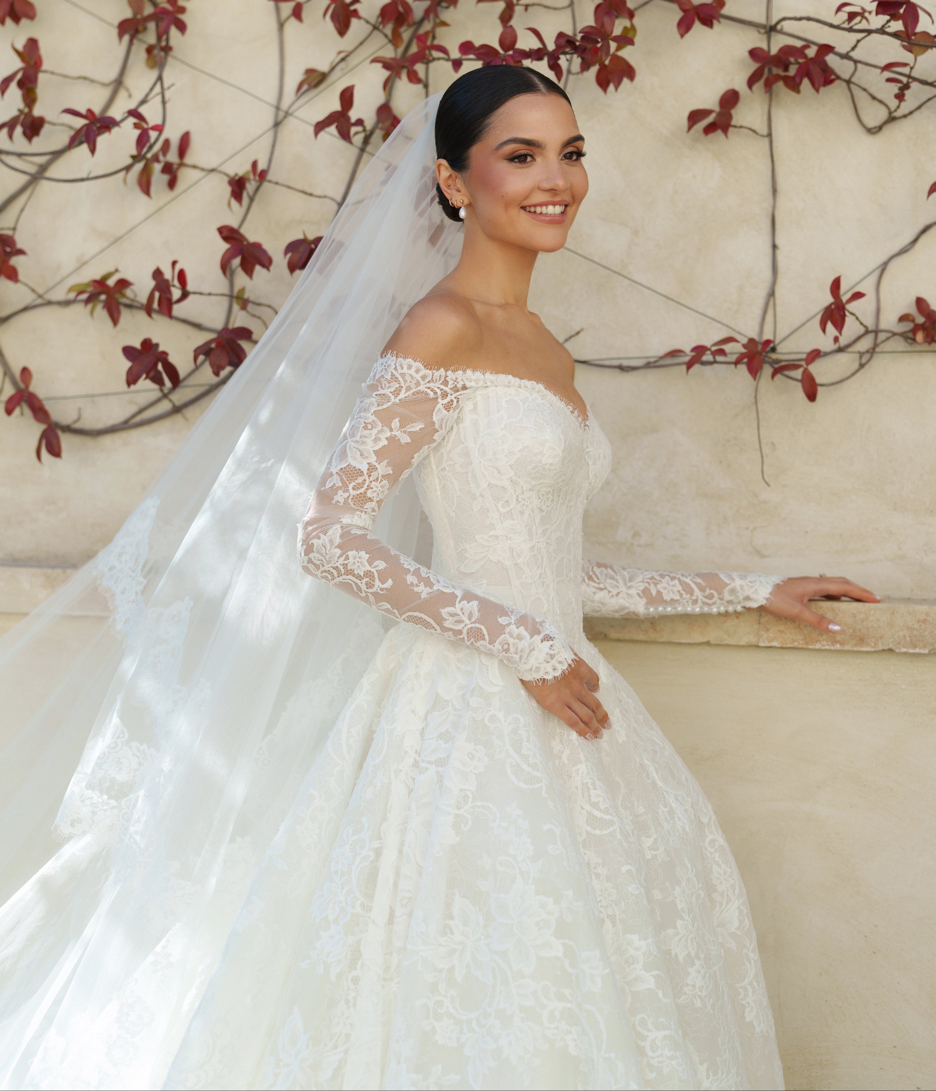 Madeline real Josephine Scott bride wearing tORI