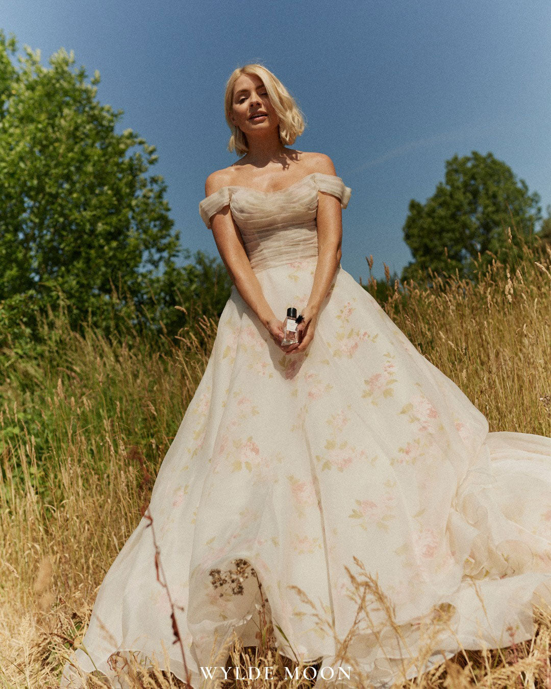 Holly Blooms in Constance gown for new Wylde Moon ad